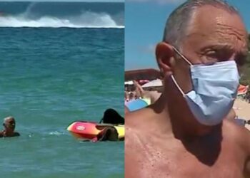 Португал улсын  71 настай Ерөнхийлөгч далайд живж байсан хоёр хүнийг аварчээ