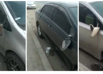16  настай  хүүхдүүд  зам  дагуу  тавьсан 15 автомашины толийг хугалжээ