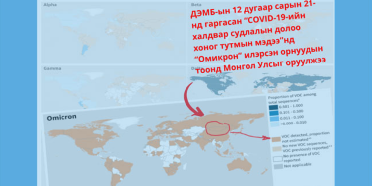 ДЭМБ-ын тайланд “Монголд омикрон илэрсэн” гэж бүртгэжээ